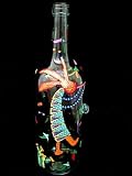 Chilies & Kokopelli Design - Wine Bottle w/Hand Painted Stopper