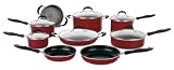 Cuisinart Advantage Non-Stick 15 Piece Cookware Set, Red