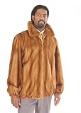 Mens Golden Dyed Bomber Mink Jacket
