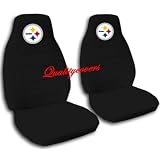 2 Black Pittsburgh seat covers for a 2007 to 2012 Chevrolet Silverado. Side airbag... by Designcovers