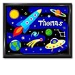 Olive Kids Out Of This World Personalized Large Framed Art- Gloss Black Frame