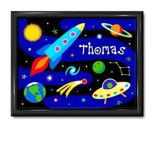 Olive Kids Out Of This World Large Framed Art- Gloss Black Frame by Olive Kids