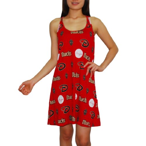 Womens Sideline MLB Arizona Diamondbacks Athletic Sleep Tank Nightgown / Dress (Size: L)