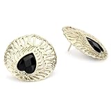 Kendra Scott Feather 14K Gold Plated Black Onyx Ali