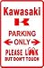 KAWASAKI PARKING motorcycle sports sign
