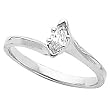 14K White Gold Diamond Solitaire Engagement Ring - 0.25 Ct.