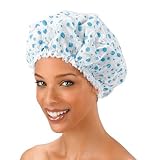 Shower Cap - Blue Dot Pattern