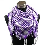 Houndstooth Square Shawl (40"x40"), Purple White