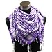 Houndstooth Square Shawl (40"x40"), Purple White
