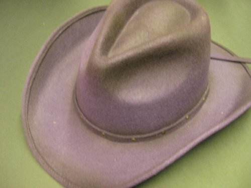 Purple Felt CowGirl Tea Stained Western Hat. Red Hat Ladies Society Too!