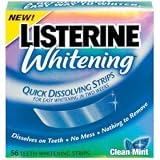 Listerine Whitening-Instant Dissolving Whitening Strips, 56 Strips (Short Dated)