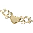 14K Yellow Gold Heart Brooch