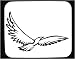 Mouse Pad with "black and white", "United States", flying, south, animal, bird, "kite hawk"