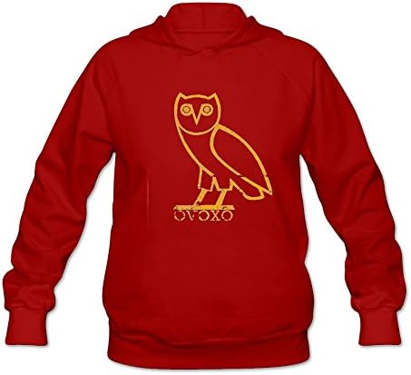 WSWET OVOXO Drake Logo Hooded Sweatshirts S Red For Women