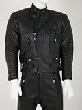 MAX MPH CRUISER Leather Motorcycle Jacket & Jeans / Trousers Set - removable CE armour