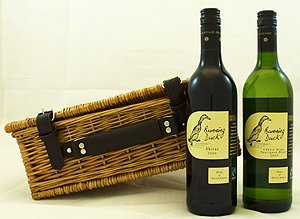 Fairtrade Wine Gift in a Wicker Hamper