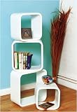 Retro Shelf set in White - 4 cube shelves