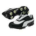 Puma PG SYM Men's Golf Shoe - Black/White/Steel Grey/Bright Chartreuse Green - 183780-02