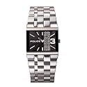 Police - PN10501N -Montre Femme Acier - Quartz Analogique - Fond Noir et Strass - Bracelet Acier