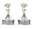 Shabbat Shalom Candleholders by S. Nadav ( 3.25" H )