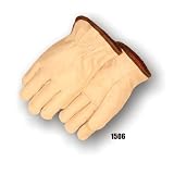 Cowhide Driver, fleece lined, keystone thumb, Small