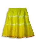 Cool Island - Girls 3 Tier Wrinkle Look Skirt, Yellow