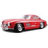 1954 Mercedes 300 SL Red 1:24 Diecast Model Car by Bburago
