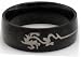 Blackline Dragon Design Stainless Steel Ring by BodyPUNKS (RBS-022)
