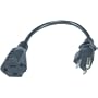 QVS PP-ADPT Powercord Power Extension Cable ? 1 Foot