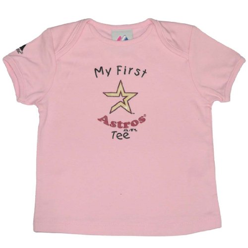 Majestic Infant Baby MLB Houston Astros My First Tee T-Shirt - Pink (Size: 18M)