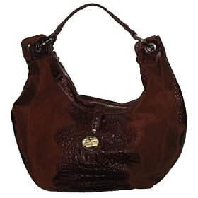 Junior Drake Croc Embossed Suede Bag