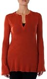  : Beyond Yoga Pima Modal Long Sleeve Henley (Cinnabar, Small)