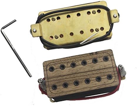 Surfing 2PCS ZebraWood Top Guitar Humbucker Pickups w/ Black Flat Head Screws