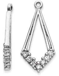 14k White Gold G-H SI2 Quality Diamond Earrings jacket. Carat Wt- 0.35ct