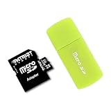8GB Patriot microSDHC Memory Card + USB Reader (Yellow) + SD Adapter for us ....