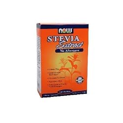 NOW Foods Stevia Extract Packets Twinpack,  100 Count  Boxes (Pack of 2)