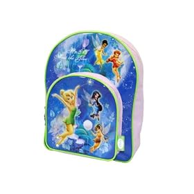 Disney Fairies Magical Glade Backpack,Front Zipped Pocket,Blue