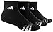 Adidas Men's 3-Pack Cushion Quarter Socks- Black
