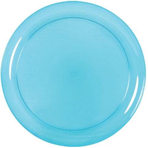 Party Dimensions 20 Count Plastic Plate, 9-Inch, Neon Blue