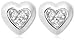 10k White Gold Diamond Heart Earrings (.04 cttw, title=