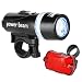 5 small LED lights inside the front light360� side visibilityBright, wide beamWater proof up to 20mOn/off button at the topQuick release bracket long lasting: Up to 150 hours with 4 x AAA batteries (not included) High intensity LED bicycle rear light