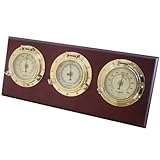 Ambient Weather WS-GL025 Porthole Collection Weather Center with Temperature, Humidity and Barometer
