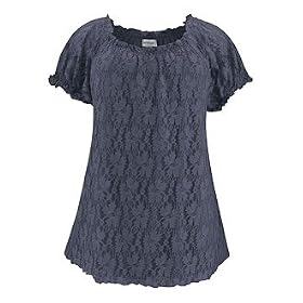 Buy Avenue Plus Size Lace Peasant Tee