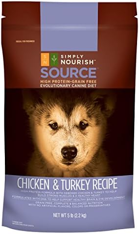 Simply Nourish SOURCE Puppy Food - Grain Free, High Protein, Chicken &amp; Turkey, 5lb