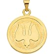 14K Yellow Gold Holy Spirit (Dove) Medal - 23.00mm