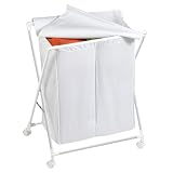Honey-Can-Do HMP-01386 Rolling Laundry Sorter With Removable Bag, Two Bag