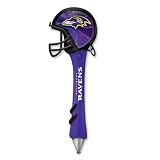 Pack of 2 NFL Baltimore Ravens Light-Up Mirrored Football Helmet Office Pens 6"