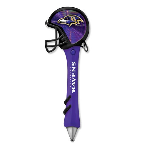 Pack of 6 NFL Baltimore Ravens Light-Up Mirrored Helmet Office Pens