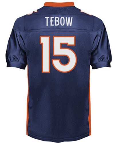 Denver Broncos 15 Tim Tebow Blue NFL Jerseys Authentic Football Jersey Size 48-56