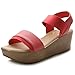 Ollio Women's Shoe High Heel Wedge Platform Strappy Sandal